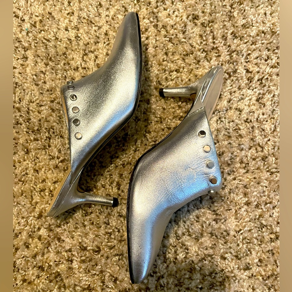 Amalfie small heel, backless. No scratches or tears. 6 1/2